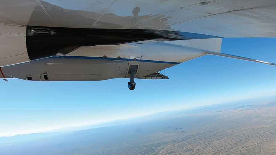 L3Harris MatriX deployment in-flight over desert