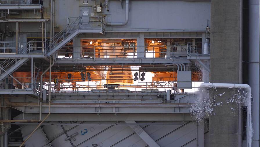 NASA and L3Harris conducted a full-duration RS-25 hot fire test Nov. 11 on the Fred Haise Test Stand at Stennis Space Center near Bay St. Louis, Mississippi, marking a major milestone for future Artemis flights of the Space Launch System rocket.