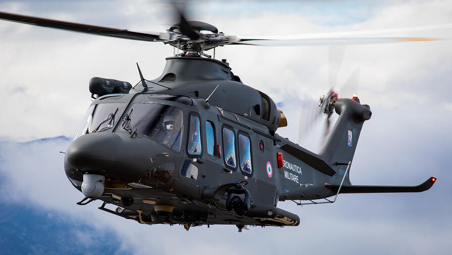 WESCAM MX-15 mounted on a Leonardo HH-139