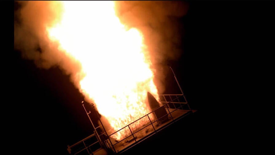 A Standard Missile-3 Block IIA is fired from a Vertical Launching System on Andersen Air Force Base, Guam as part of Flight Experiment Mission-02. (Credit: MDA)