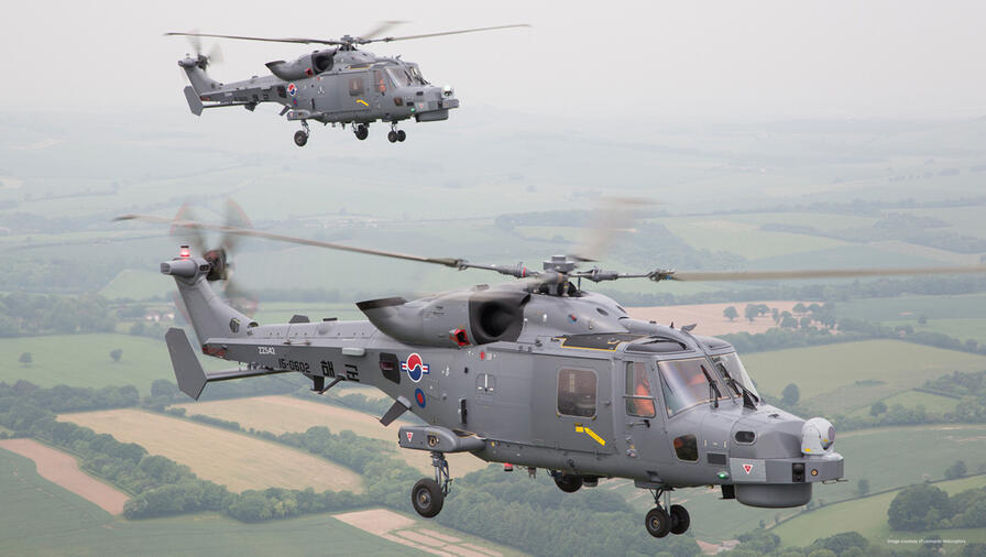 WESCAM MX-15D on Korean Navy Leonardo Helicopters AW159 side view