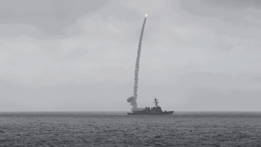 The Arleigh Burke-class guided-missile destroyer USS Michael Murphy (DDG 112) fires an SM-2 Block III missile during a live-fire exercise. (U.S. Navy Photo)