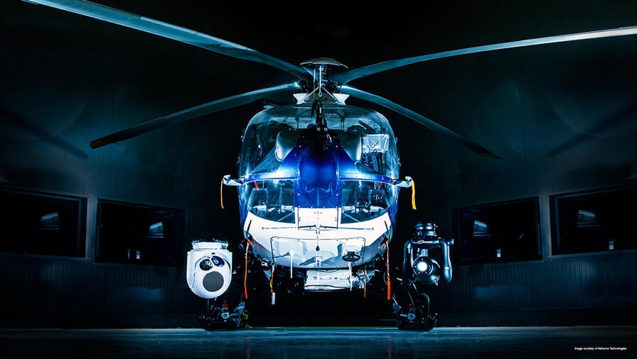 WESCAM MX-15 on EC135 Slovenia Police DP on Tarmac