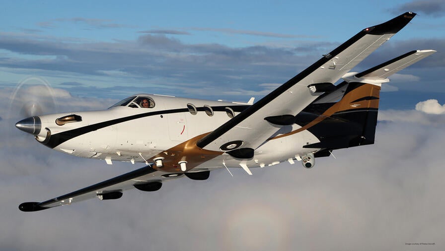 WESCAM MX-15 on PC-12 Texas DPS side view