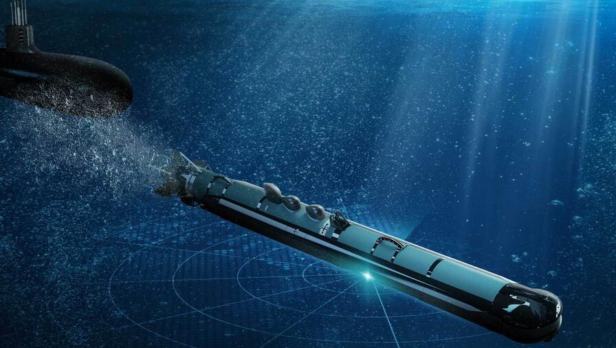 Iver launching out of submarine rendering