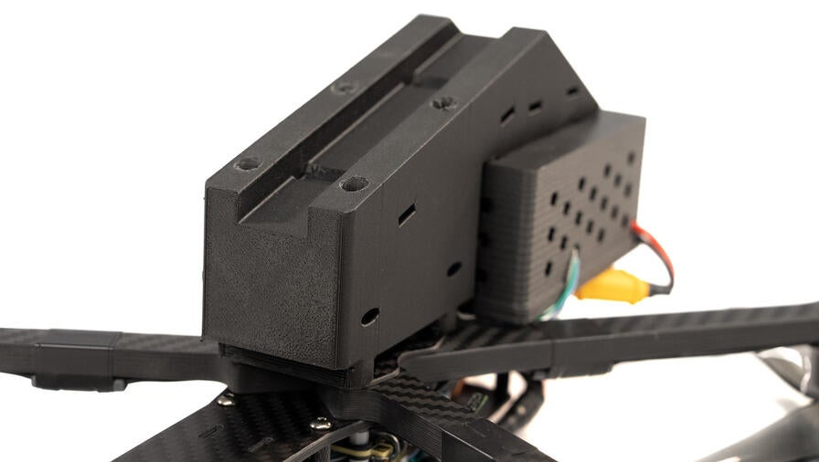 Digital Fly-by-Fiber System (DFFS) far-end ramp mount feature at angle