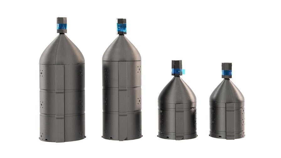 Drone Fiber Optic Tether (DFT) Pack Line-up (left to right: 20, 12, 5, 2 km)​