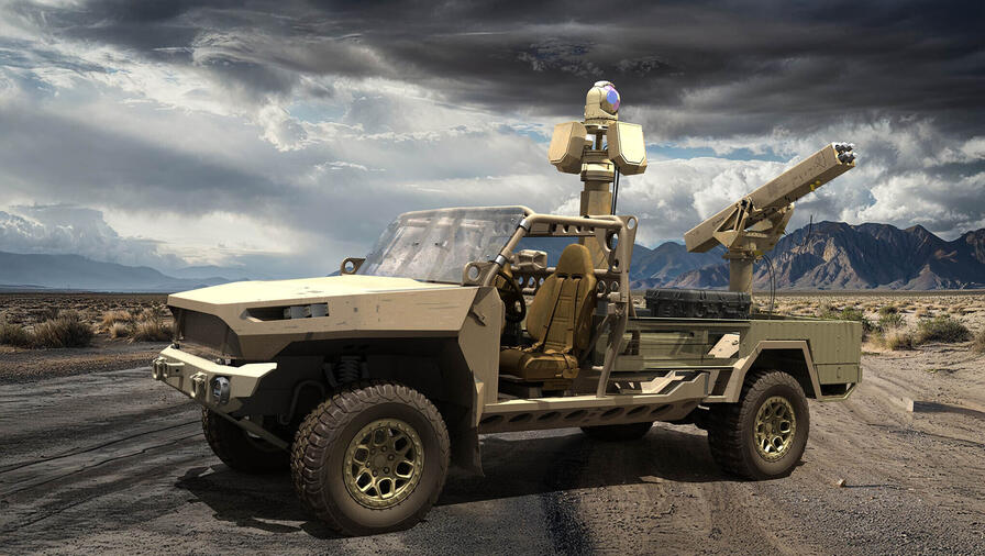 VAMPIRE counter-uxs installed on a land vehicle